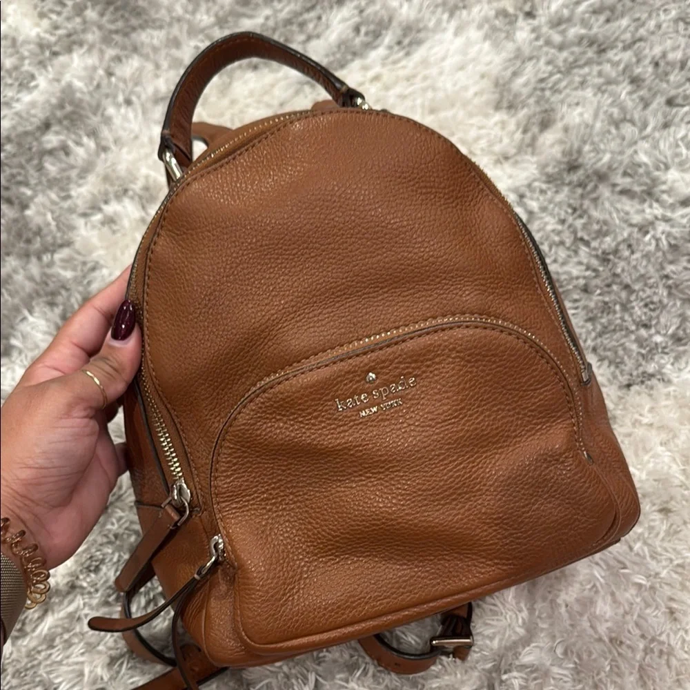 Kate Spade Cognac Leather Mini Backpack - Picture 5 of 16